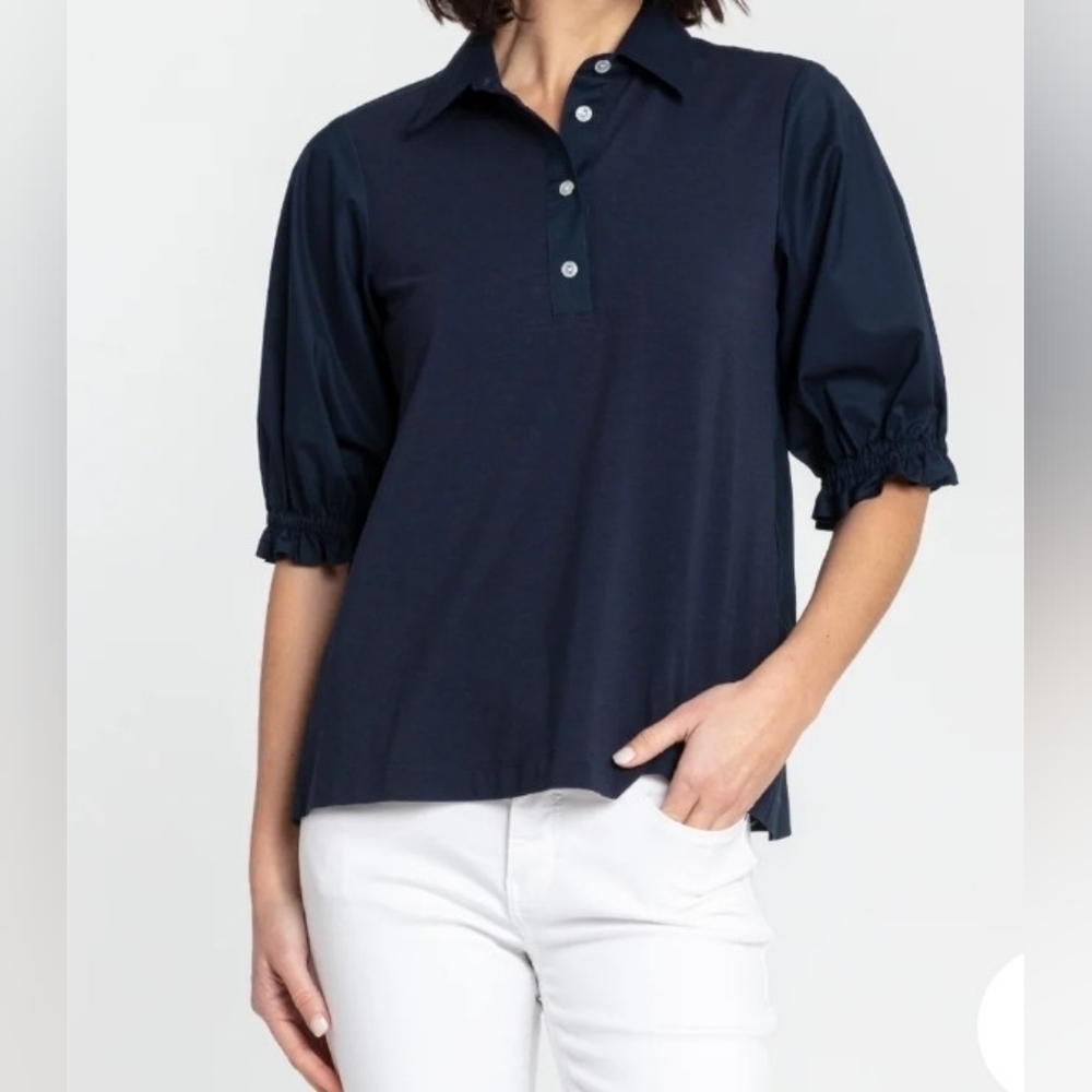 HINSUN WU Monique Elbow Sleeve Top.